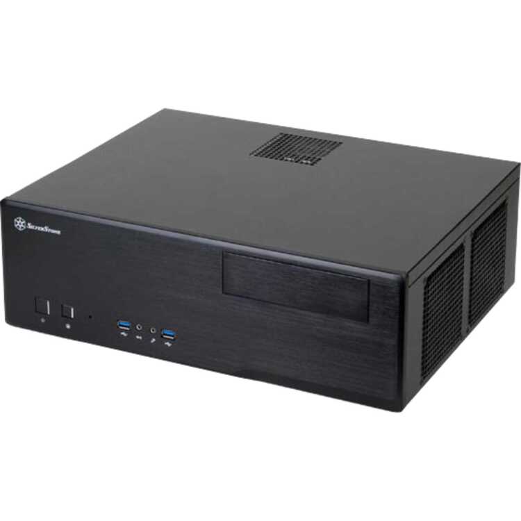 SilverStone Grandia GD05B USB 3.0 desktop behuizing 2x USB-A 3.2 (5 Gbit/s), 2x Audio