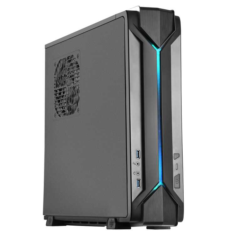 SilverStone RVZ03B-ARGB tower behuizing 2x USB-A 3.2 (5 Gbit/s), 2x Audio