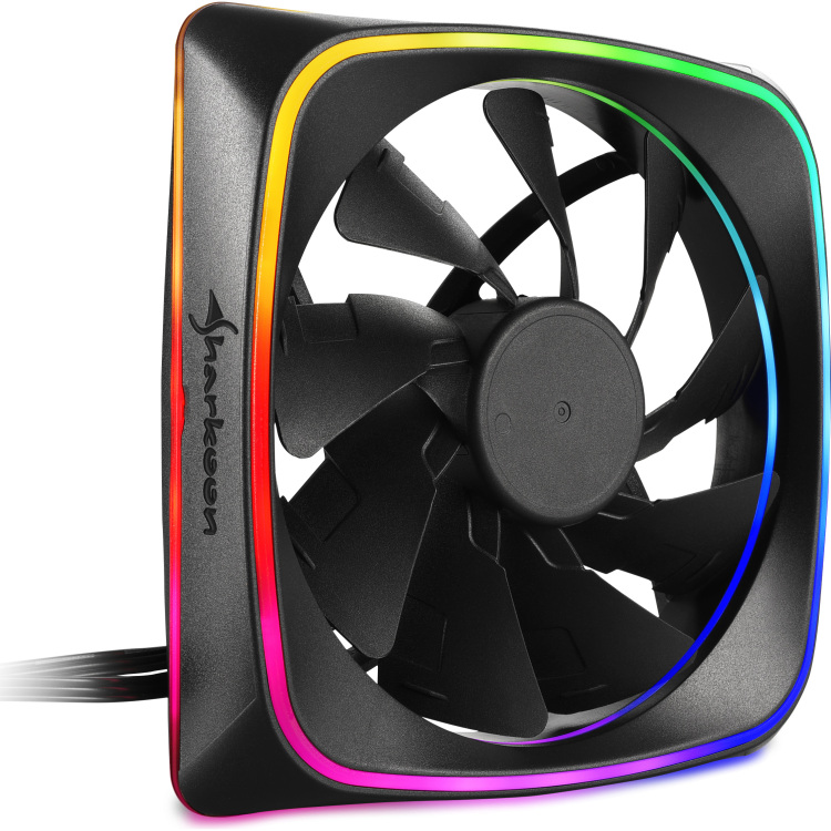 Sharkoon RGB SHARK Lights 120mm case fan 3-pin aansluiting