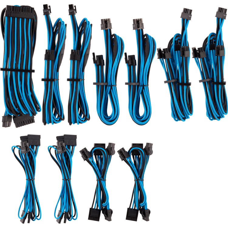 Corsair Premium Individually Sleeved PSU Pro Kit Type 4 Gen 4 kabel 20-delig