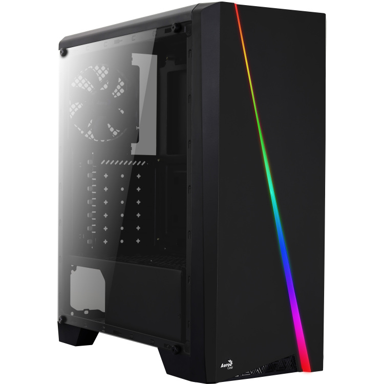 Aerocool Cylon tower behuizing 2x USB-A 2.0, USB-A 3.2 (5 Gbit/s), 2x Audio, Window-kit