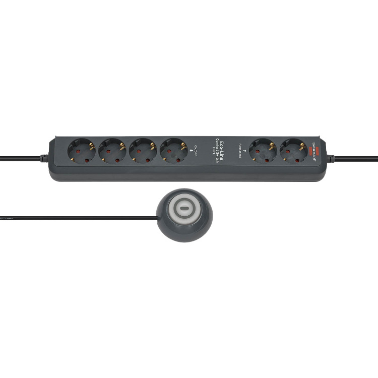 Brennenstuhl Eco-Line Comfort Switch Plus 6x stekkerdoos 1159560516, voor 6 stekkers