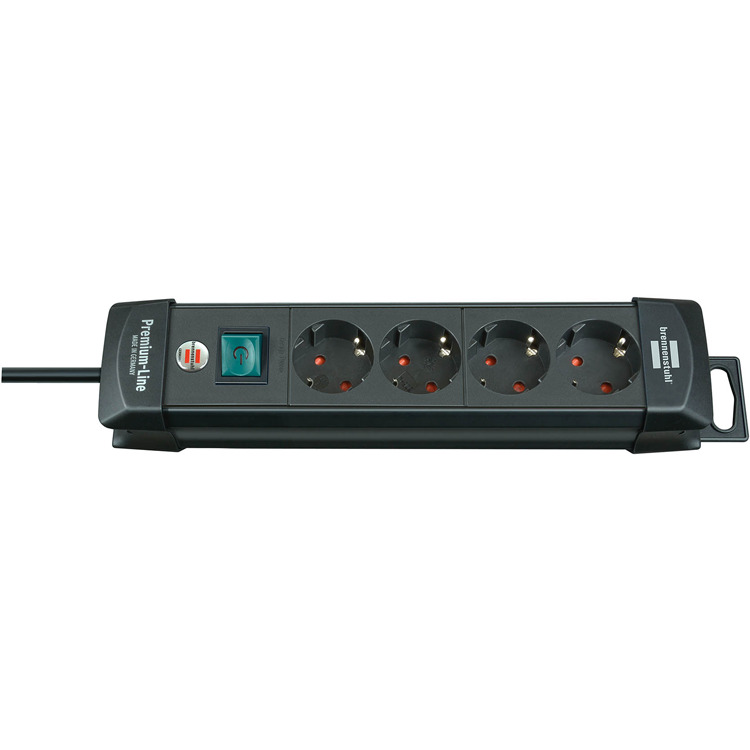 Brennenstuhl Premium-Line 4x stekkerdoos 1951140100, voor 4 stekkers, 1,8m