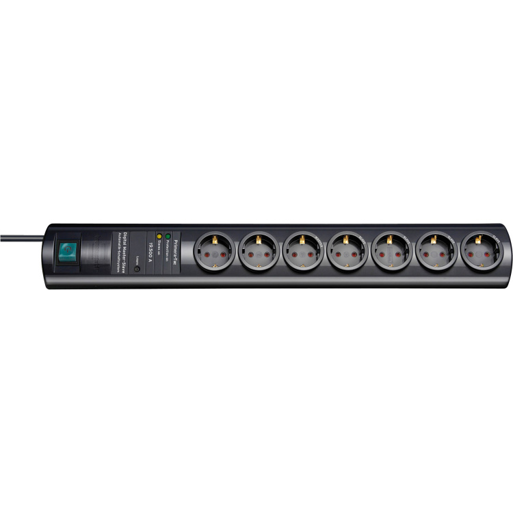 Brennenstuhl Primera-Tec DigiMaster 19.500A, 2m stekkerdoos Voor 7 stekkers, Master-Slave