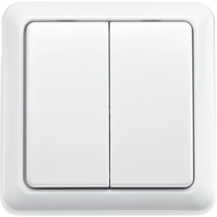 KlikAanKlikUit Draadloze Dubbele Wandschakelaar knop AWST-8802