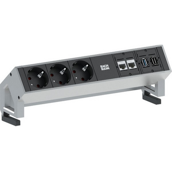 Bachmann DESK 2 3x Power socket outlets 2x CAT6 1x USB 1x HDMI (902.502) stekkerdoos voor 3 stekkers