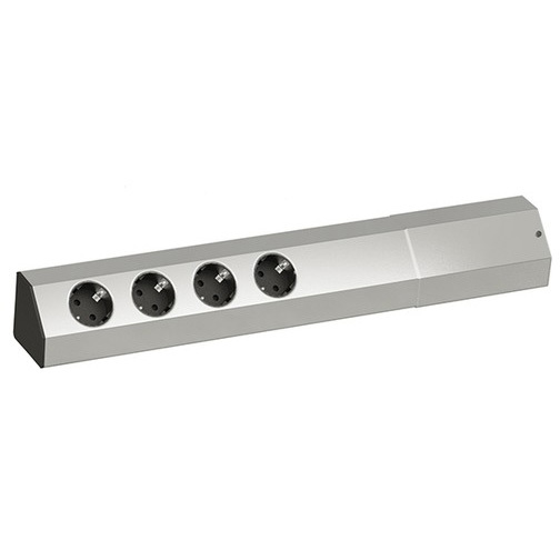 Bachmann CASIA Stekkerdoos 4-voudig voor wand en tafelmontage stekkerdoos 2 meter