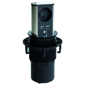 Bachmann ELEVATOR 1x power socket outlet 2x USB Charger (928.017) stekkerdoos