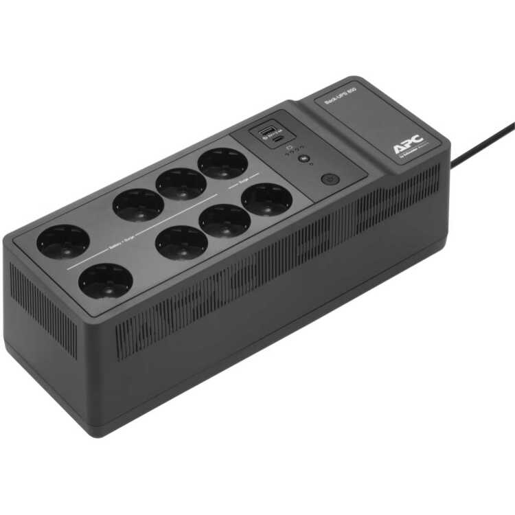 APC Back-UPS 850VA met USB Type-C en A oplaadpoorten ups 8x Schuko, BE850G2-GR