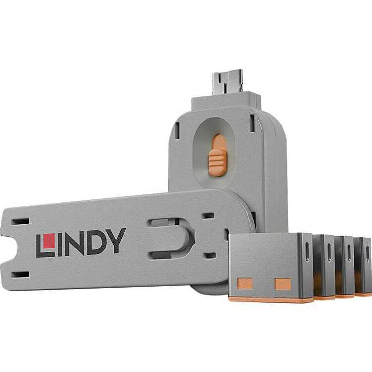 Lindy USB Port Blocker diefstalbeveiliging 4-pack