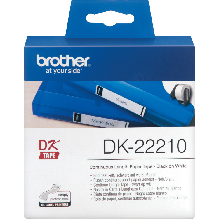 Brother DK-22210 doorlopende labelrol - papier printlint