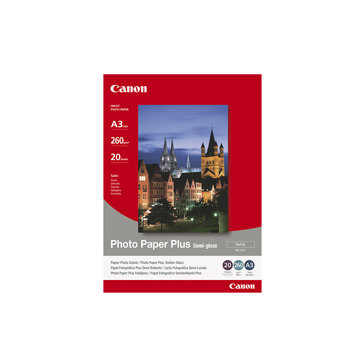 Canon Fotopapier Plus SG-201 (A3) fotopapier DIN-A3 (20 Vel), 260 g/qm