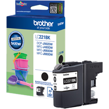 Brother Inkt - LC-221BK inkt Zwart