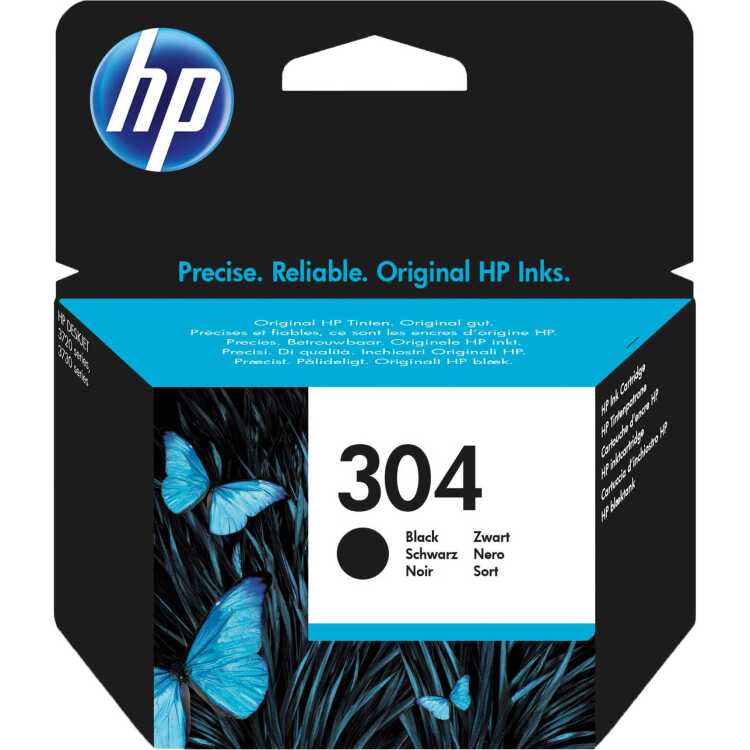 HP 304 originele zwarte inktcartridge (N9K06AE) inkt