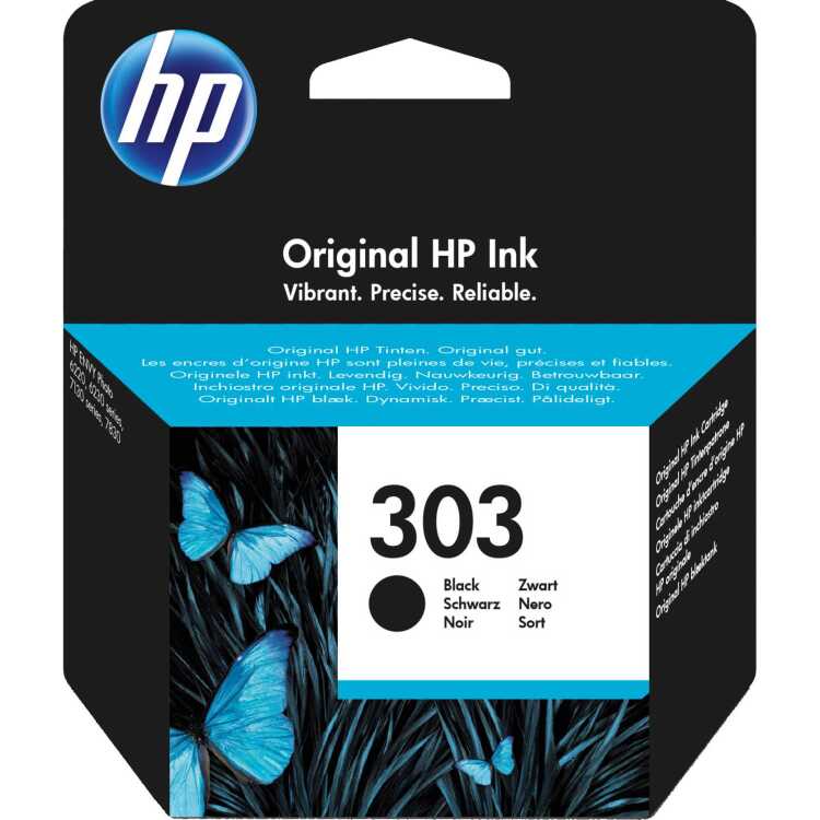 HP 303 zwarte inktcartridge inkt T6N02AE