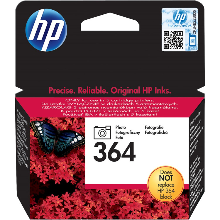 HP 364 Fotoinktcartridge inkt CB317EE, Foto zwart