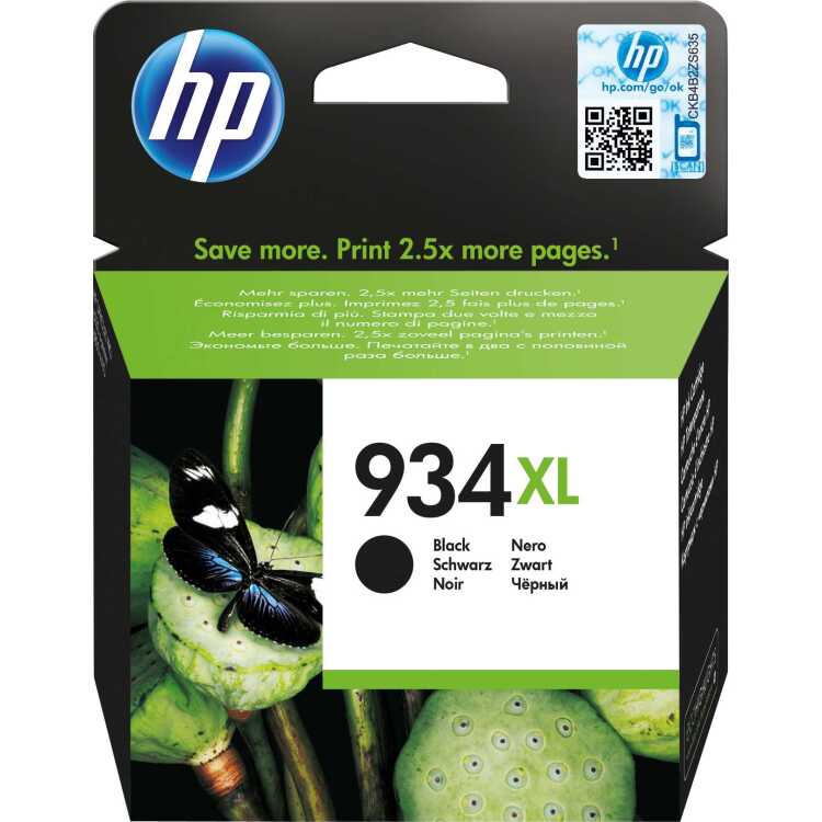 HP 934XL Inktcartridge inkt C2P23AE, Zwart
