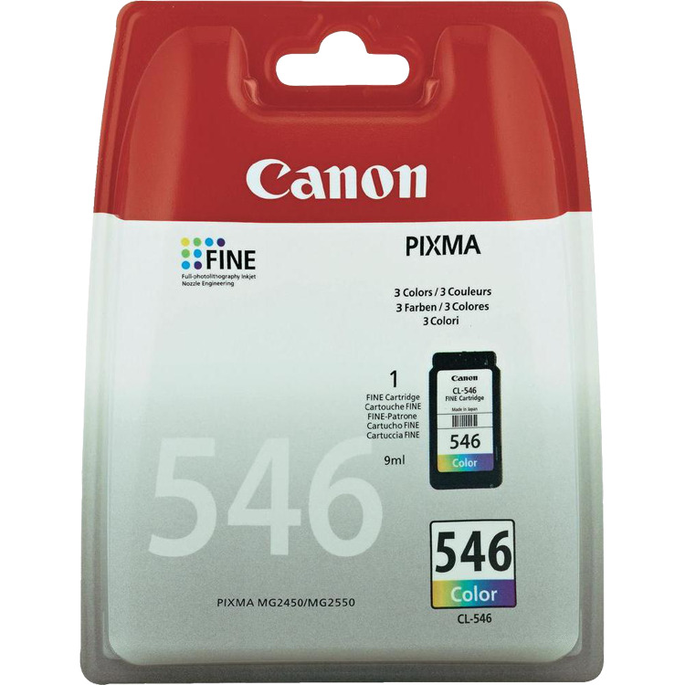 Canon Inkt - CL-546 inkt Cyaan, Magenta, Geel