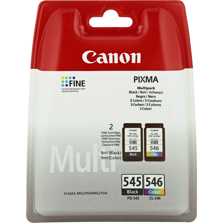 Canon Inkt-PG-545/CL-546 Multipack inkt Zwart, Kleur