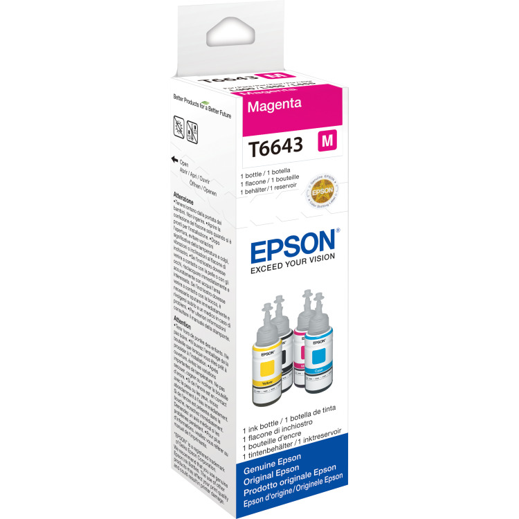 Epson Inkt - T6643 inkt C13T664340, Inktreservoir, L-serie, Magenta