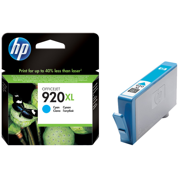HP 920XL Inktcartridge inkt CD972AE, XL, Cyaan