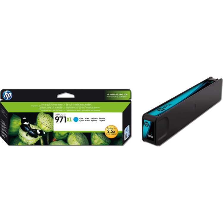 HP 971XL OfficeJet Cartridge inkt CN626AE, XL, Cyaan