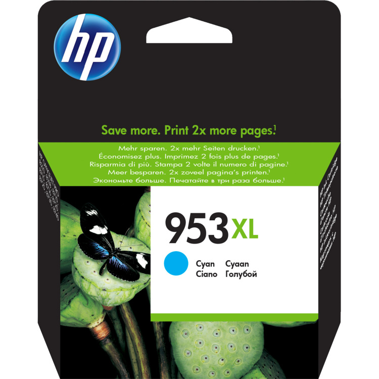 HP 953XL Inktcartridge inkt F6U16AE, XL, Cyaan