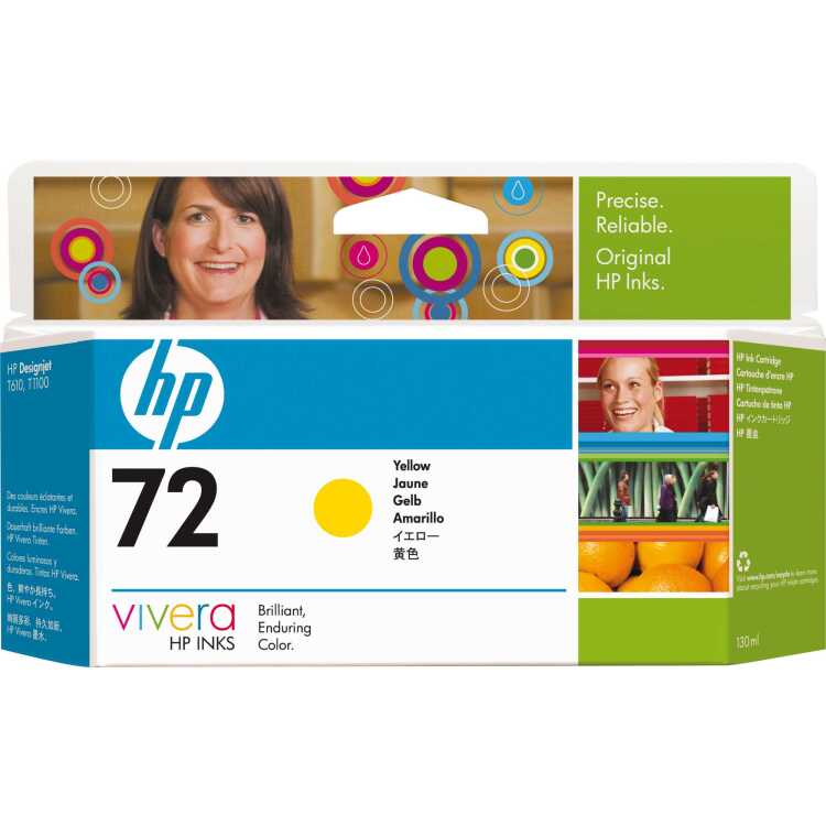 HP 72 Inktcartridge inkt C9373A, Geel