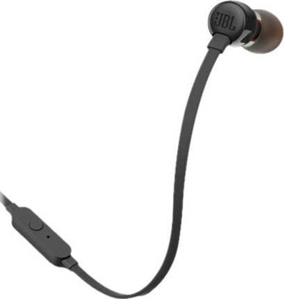 JBL T110 - In-ear hoofdtelefoons met micro - inwendig - met bekabeling - 3,5 mm-stekker - zwart