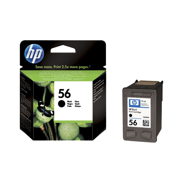 HP 56 Inktcartridge inkt C6656AE, Zwart