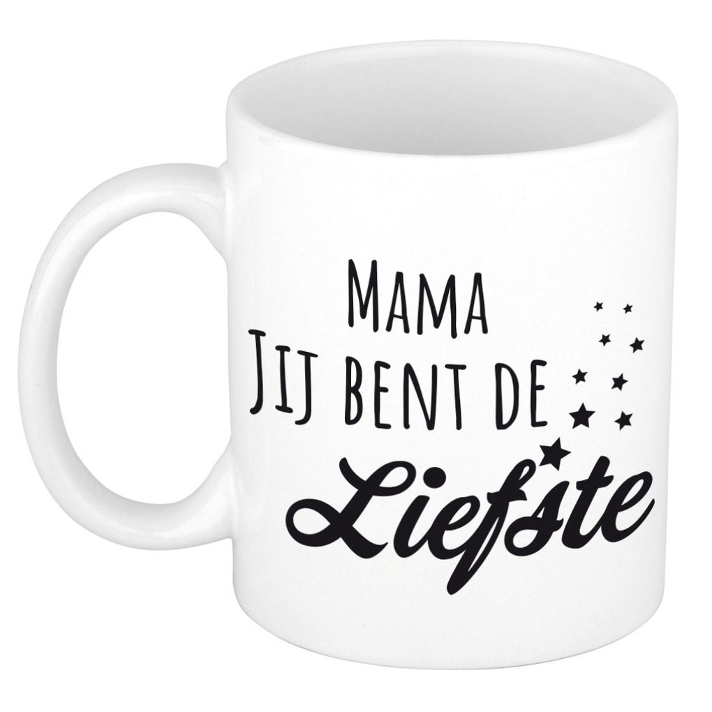 Mama jij bent de liefste kado mok / beker voor Moederdag / verjaardag -