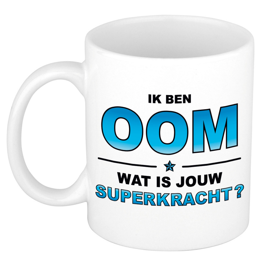 Ik ben oom wat is jouw superkracht kado mok / beker / verjaardag -