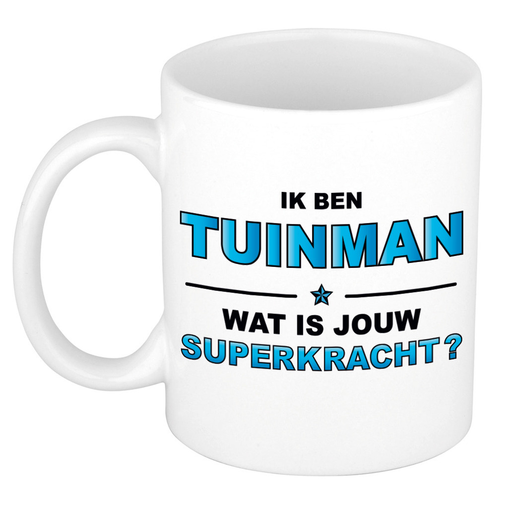 Ik ben tuinman wat is jouw superkracht kado mok / beker / verjaardag -