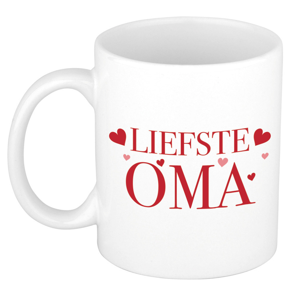 Liefste oma kado mok / beker wit - bedankt cadeau / verjaardag -