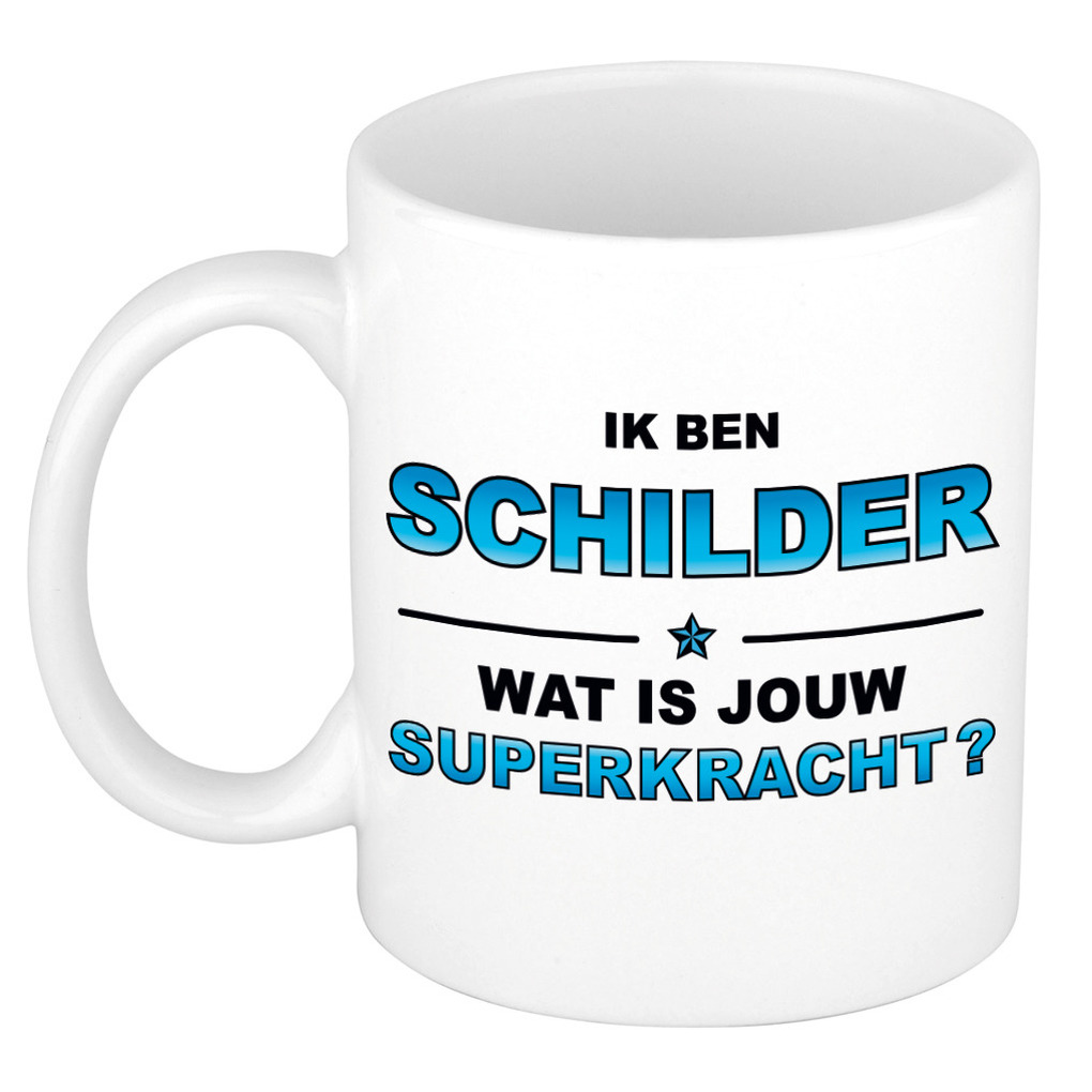 Ik ben schilder wat is jouw superkracht kado mok / beker / verjaardag -