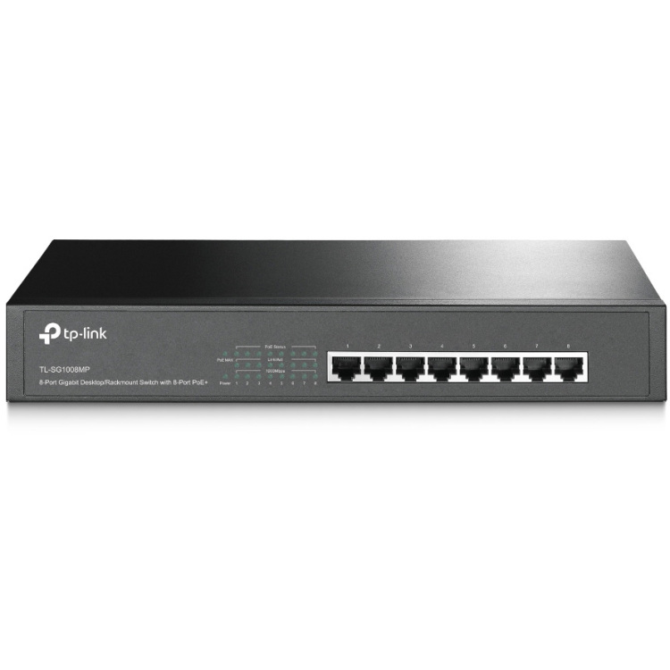 TP-Link 8-Port Gigabit Desktop/Rackmount Switch with 8-Port PoE+ TL-SG1008MP switch Unmanaged