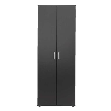 Kast Inca 2-deurs - antraciet - 184x70x34,5 cm - Leen Bakker