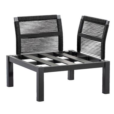 Le Sud loungestoel hoekelement Ardeche - grijs - 78x78x66 cm - Leen Bakker