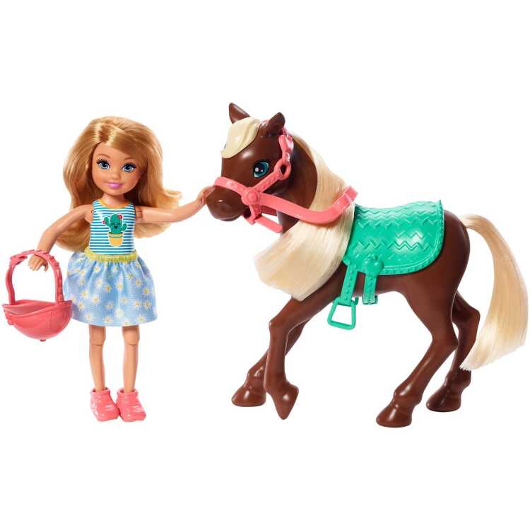 Mattel Club Chelsea pop met paard pop