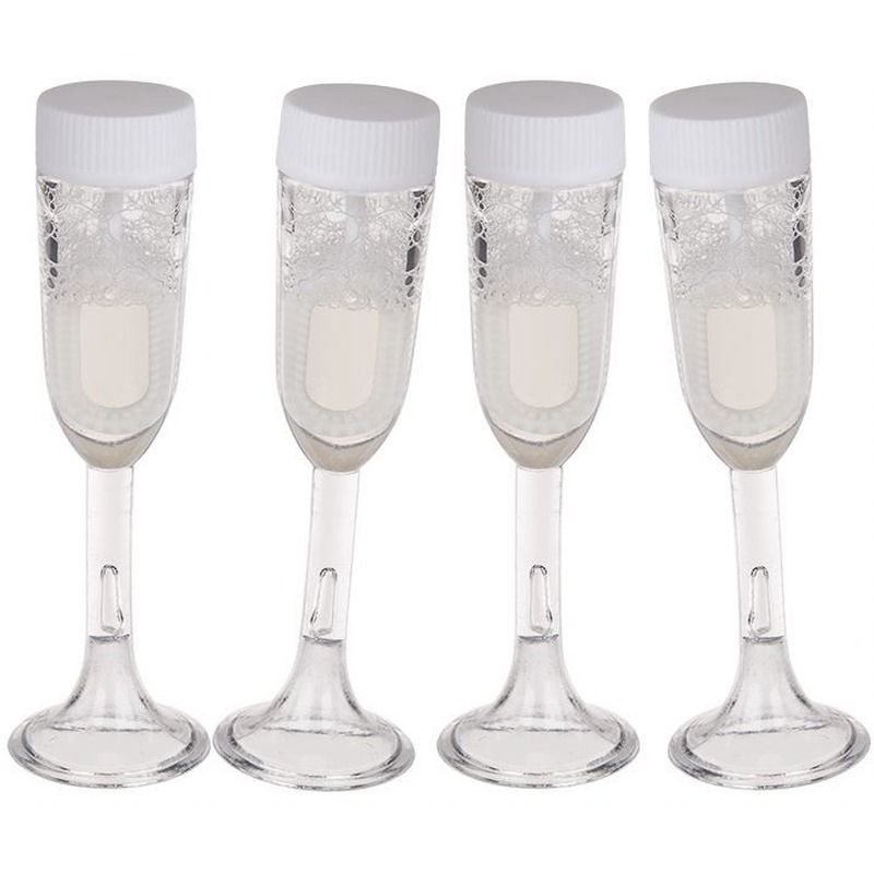 60x stuks Bellenblaas champagne bruiloft glas -