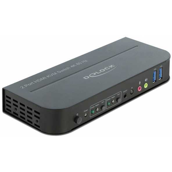 DeLOCK HDMI KVM Switch kvm-switch 4K 60 Hz, USB 3.0, Audio