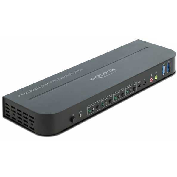 DeLOCK DisplayPort 1.4 KVM Switch kvm-switch 8K 30 Hz, USB 3.0, Audio