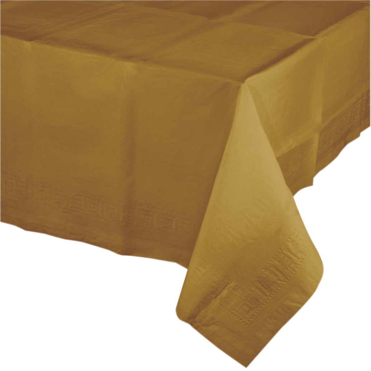 Party/verjaardag Tafelkleed - 4x stuks - goud - 274 x 137 cm - tafellaken van papier - Gedekte tafel -