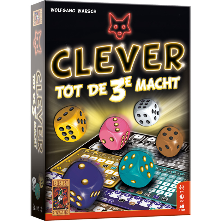 999 Games Clever tot de 3e macht dobbelspel Nederlands, 1 - 4 spelers, 30 minuten, Vanaf 8 jaar