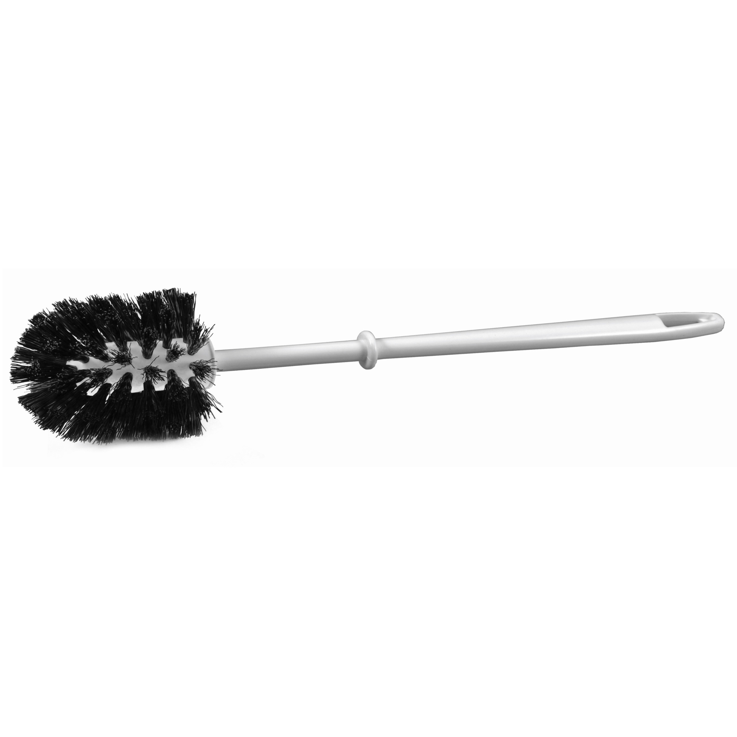 Wc/toiletborstel wit/zwart kunststof 37 cm -
