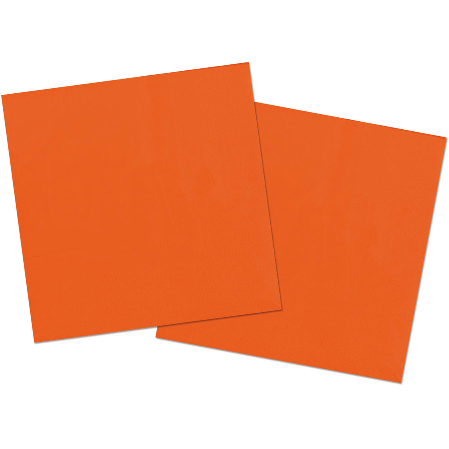 Servetten - 20x st - oranje - 33 x 33 cm - papier - feestservetten - lunch/diner servetjes -