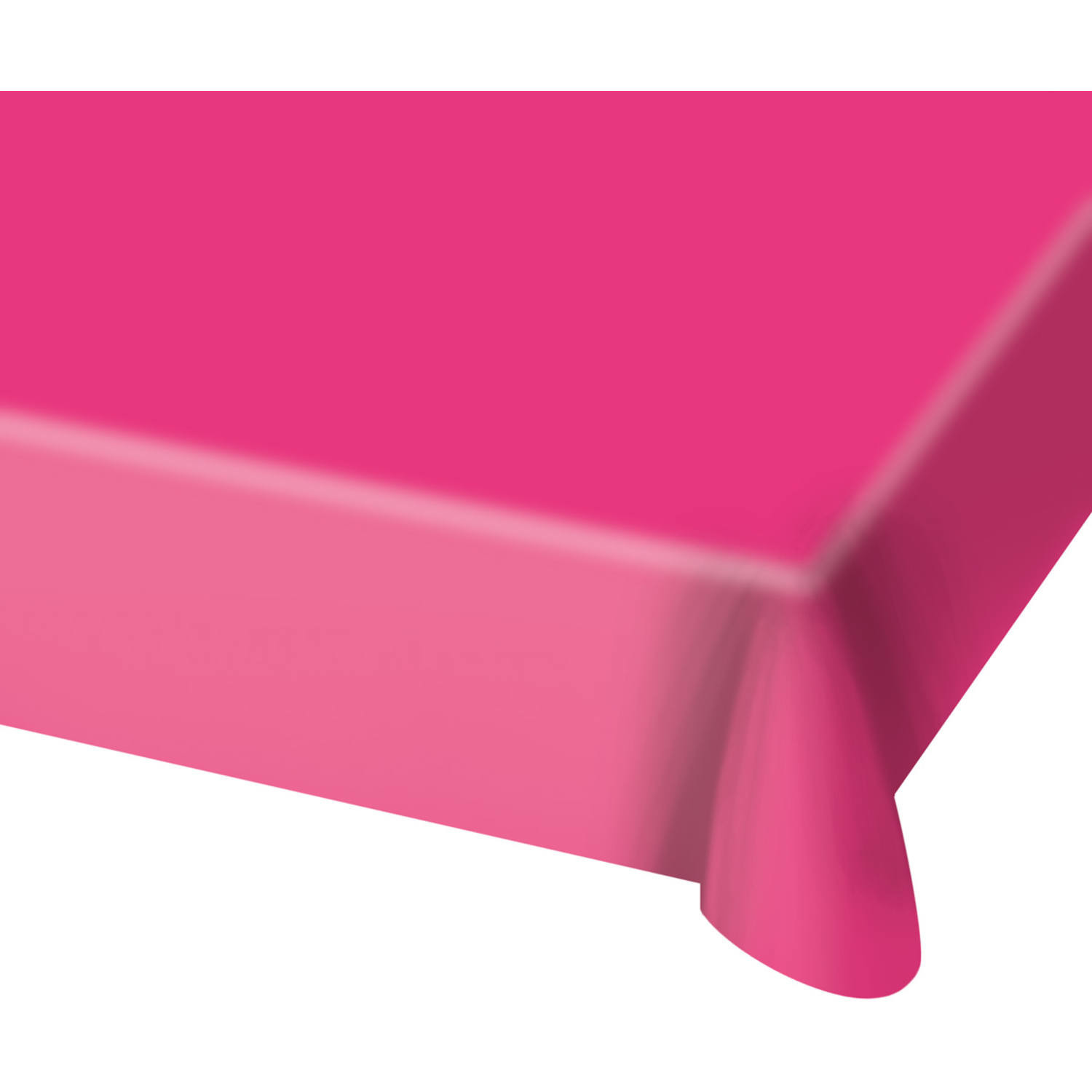 Tafelkleed - fuchsia roze - 130 x 180 cm - plastic - tafellaken - versiering - feesttafelkleden -