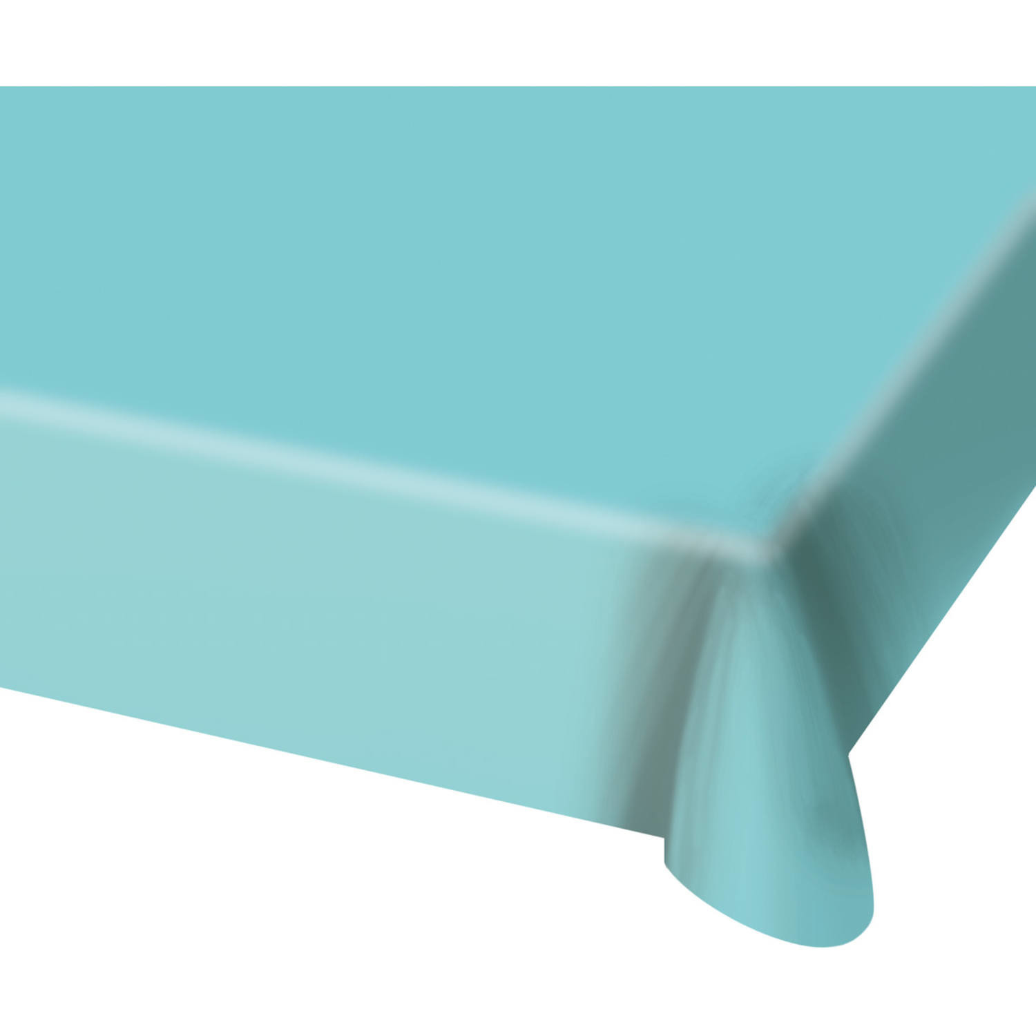 Tafelkleed - lichtblauw - 130 x 180 cm - plastic - tafellaken - versiering - feesttafelkleden -