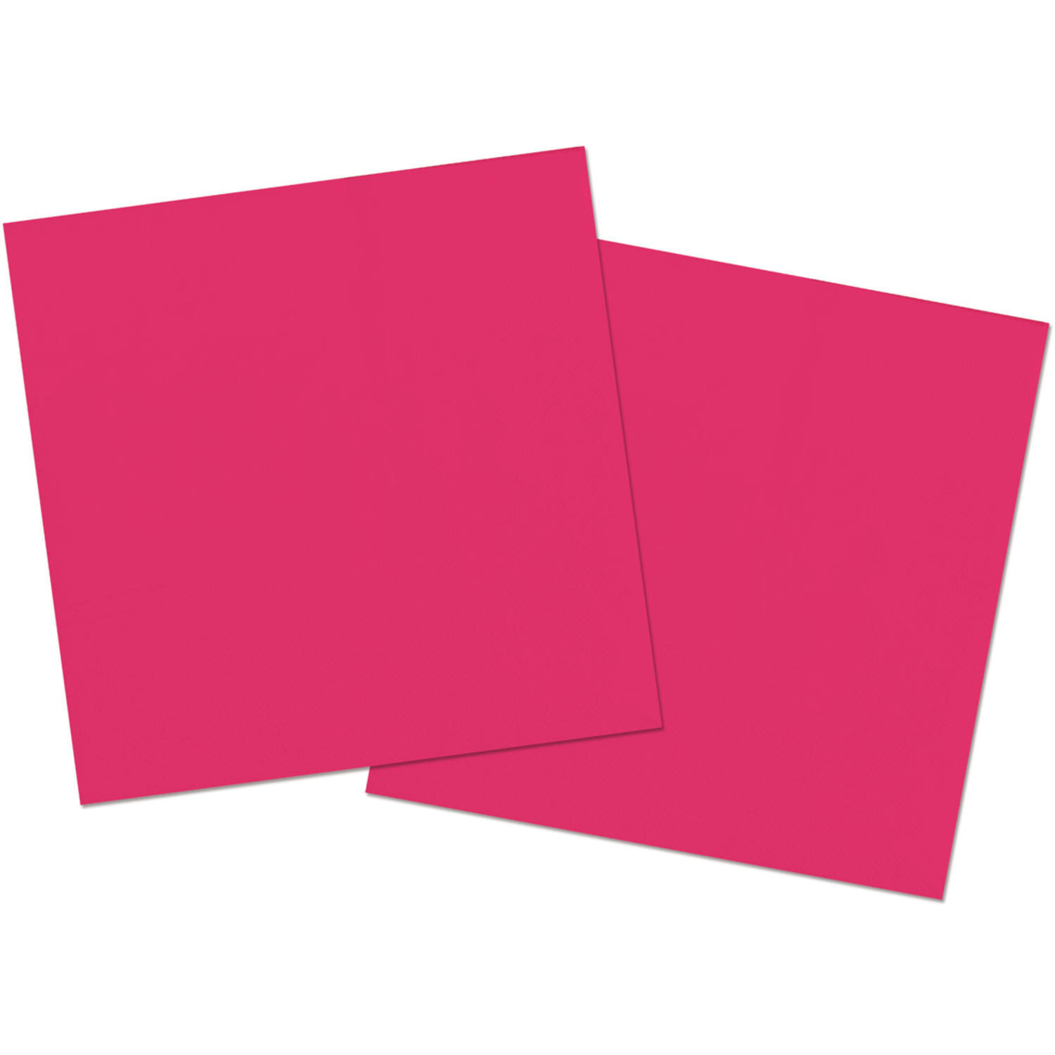 Servetten - 20x st - fuchsia roze - 33 x 33 cm - papier - feestservetten - lunch/diner servetjes -