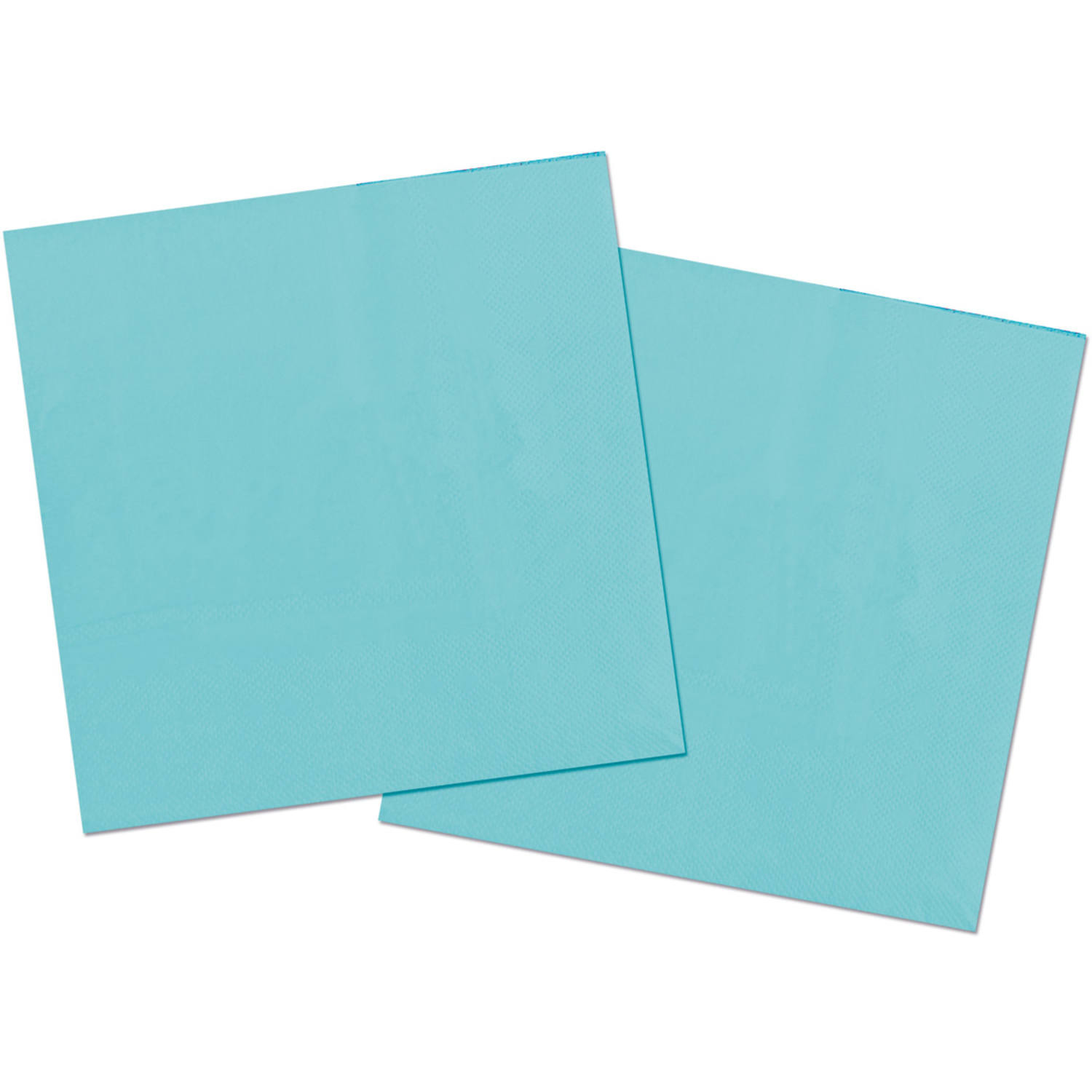 Servetten - 20x st - lichtblauw - 33 x 33 cm - papier - feestservetten - lunch/diner servetjes -